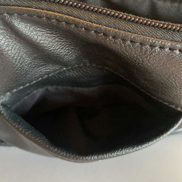 Nine West bag double handle satchel shoulder bag tan quilted look detail - Picture 13 of 16